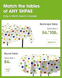 Pureegg Plastic Table Cloth Disposable 10 Pack, 54