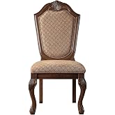 Acme Chateau De Ville Side Chair (Set-2) in Fabric &amp; Cherry