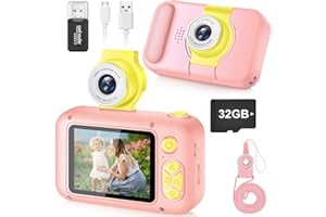 Kid Camera,ARNSSIEN Camera for Kid,2.4in IPS Screen Digital Camera,180°Flip Len Student Camera,Children Selfie Camera with Playback Game,Christmas/Birthday Gift for 4 5 6 7 8 9 10 11 Year Old Girl Boy
