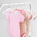 MangoKit Non-Slip Velvet Baby Hangers 28cm 15 Pack White 360° Hook view 9