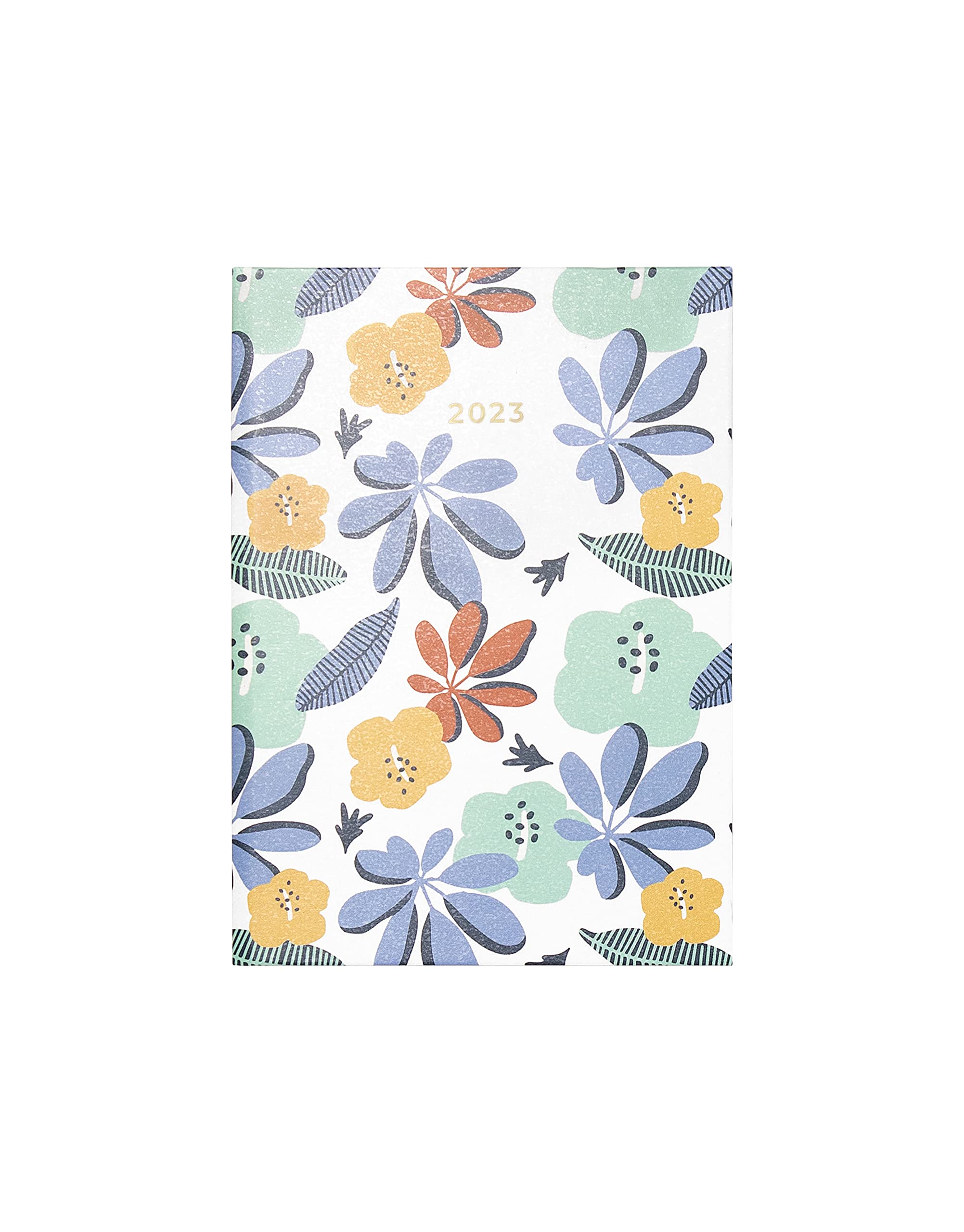Letts Rainforest A6 day to a page with appointments 2023 diary - white
