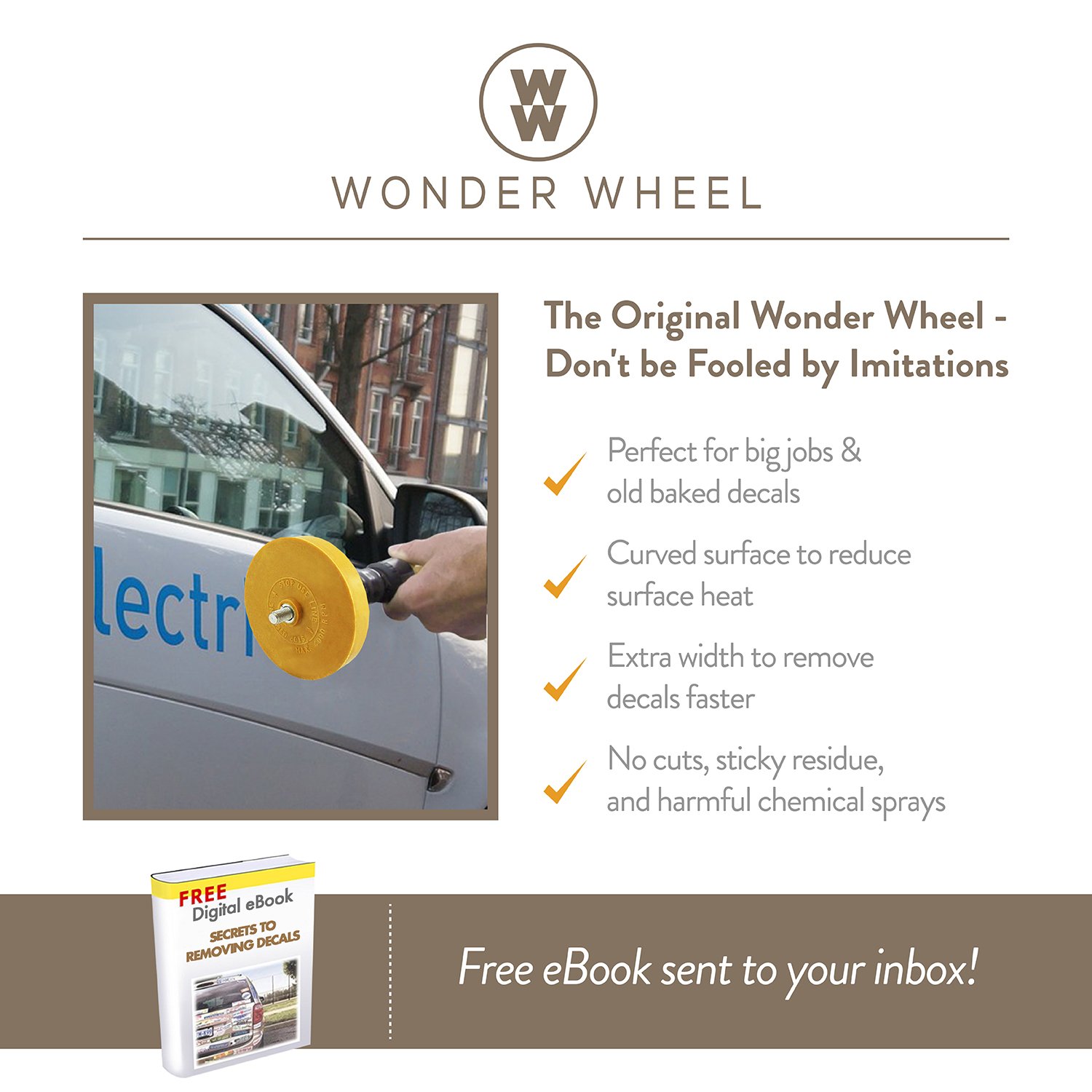Decal Remover Eraser Wheel Arbor Supplied Vinyl & Stickers in Minutes with The 4 Wonder Wheel Toolkit Remove Car Decals Arbor Supplied Whizzy Wheel WW-Jnr Vinyl & Stickers in Minutes with The 4 Wonder Wheel Toolkit