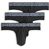 Jockey Men's Underwear Microfiber Stretch Thong - 3 Pack