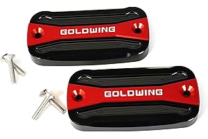 MOWOK For Goldwing GL 1800 1500 GL1800 GL1500 Motorcycle Front Brake Fluid Reservoir Cover Oil Cap (Red)