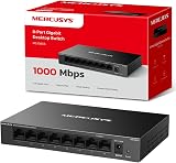 MERCUSYS MS108GS 8-Port Gigabit Network Switch 1000Mbps Ethernet Splitter Metal