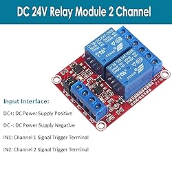 AEDIKO 4pcs Relay Module 24V Relay Board 2 Channel