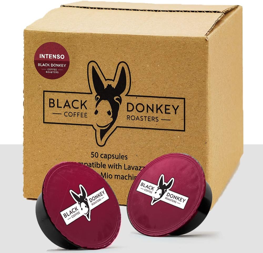 Black Donkey Coffee Roasters - 50 Lavazza A Modo Mio Compatible Capsules (INTENSO)