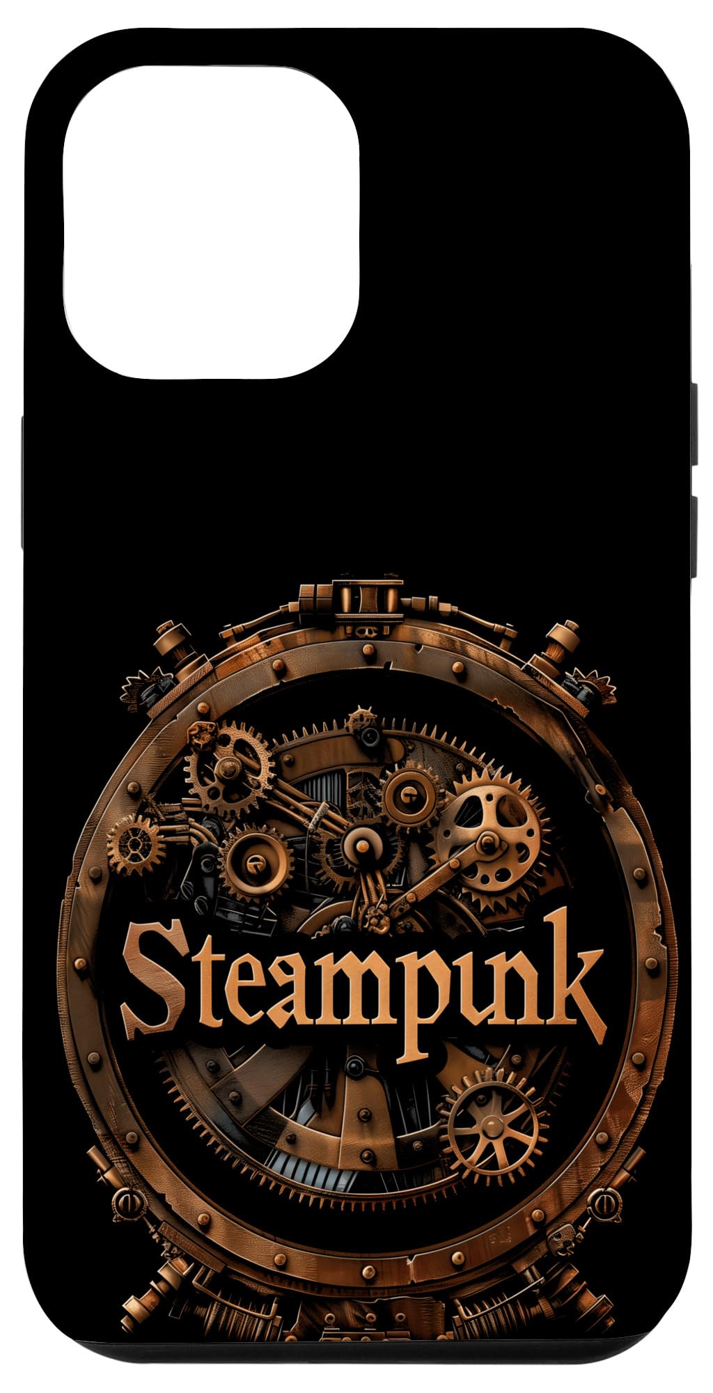 iPhone 15 Plus Steampunk logo out of a machinery wheel and clockwork Case