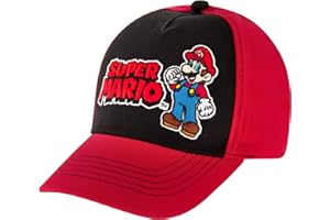 Nintendo Boys Baseball Cap, Super Mario Adjustable Kids Hat for Ages 4-7