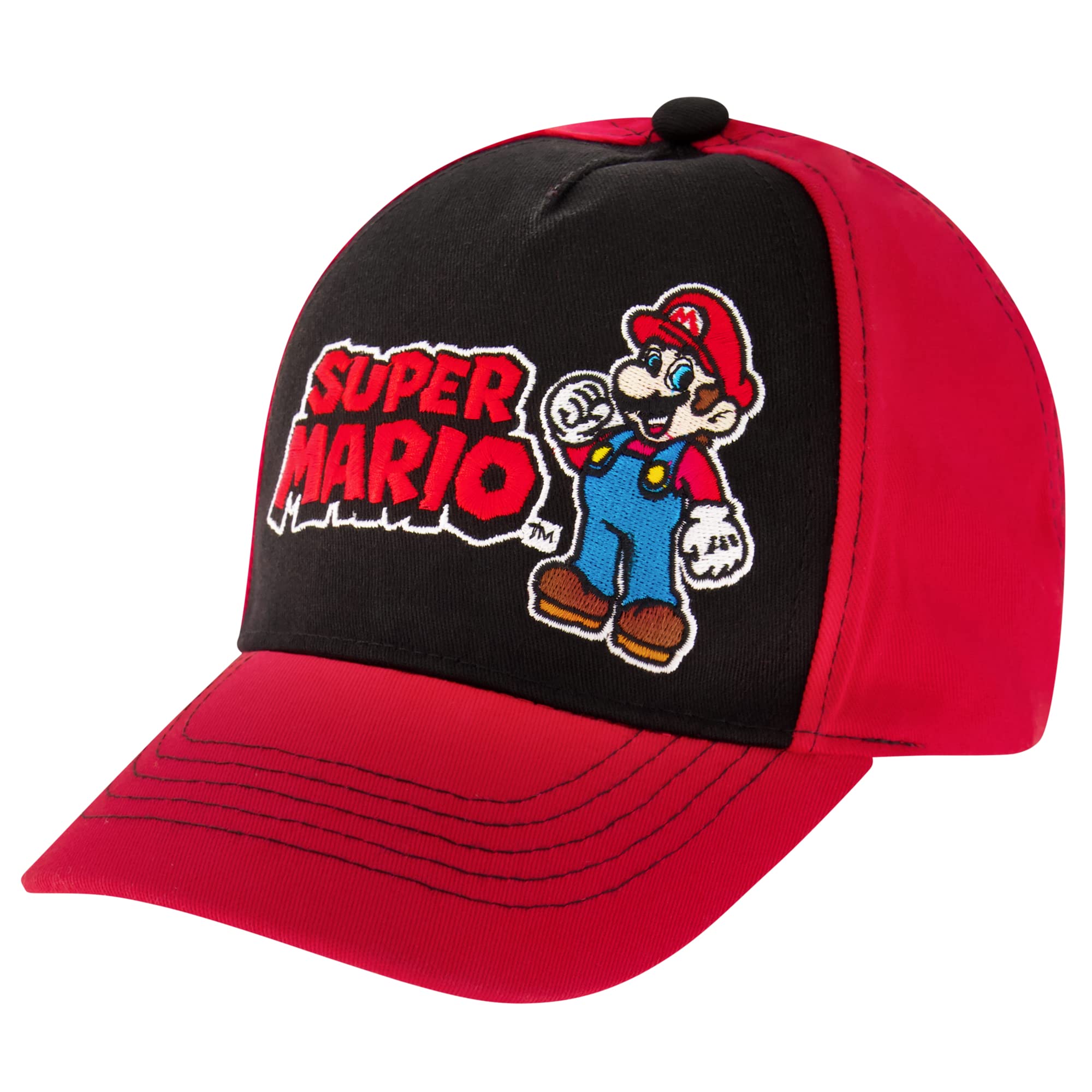Nintendo Boys Baseball Cap, Super Mario Adjustable Kids Hat for Ages 4-7