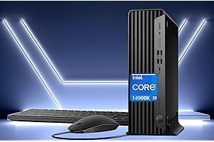 HP Elite 600 G9 SFF Desktop Computer, Intel Core i9-14900K (Up to 6.0GHz), 64GB DDR5 RAM, 1TB PCIe SSD, Wi-Fi, HDMI, DP, 2-Monitor Support 4K, Wired Keyboard & Mouse, RJ45, Windows 11 Pro