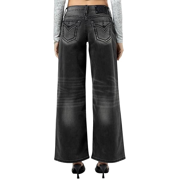 Wax Jean - Distressed Wide Leg Jeans - 90364 at Amazon