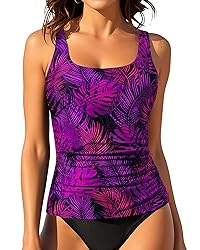 Aqua Eve Tankini Tops for Women Swimwear Top Only