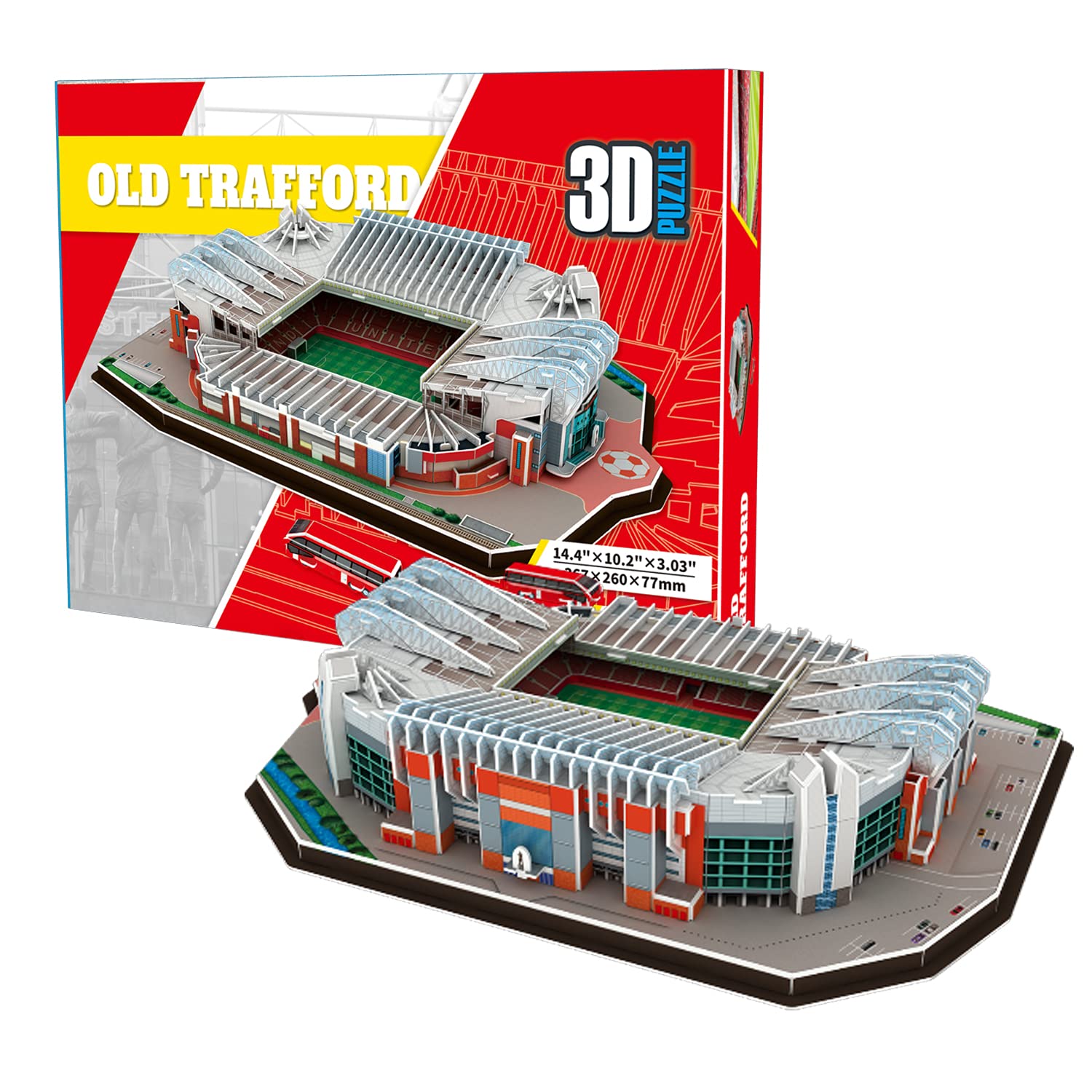 Georgie Porgy 3D Football Stadium Puzzle DIY Toy Building Kits (Old Trafford Stadium 138 Pieces) — image 1