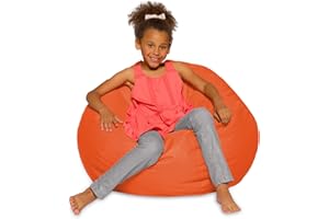 POSH CREATIONS Posh Beanbags Bean Bag Chair, Large-38in, Solid Orange