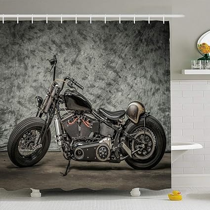 Shower Curtains Motor Cycles Harley Davidson Shower Curtain Orange