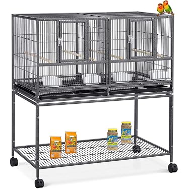 Mcage Large Metal Breeding Bird Cages - Lot Of 4 Flight Cages For Canaries Finches
