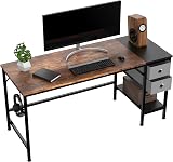 HOMIDEC 140 cm Computer Desk with Drawers and Headphone Hook view 8