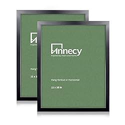 Annecy 22x28 Picture Frame Black（2 Pack）, 22 x