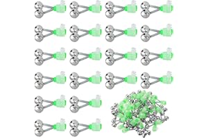 weyleity Fishing Bells 20Pack | Fish Bite Bait Alarm Bell for Rods, Fishing Rod Bells Fishing Bells Clips with Dual Alert Bells Clip for Night Fishing Ice Fishing