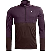 Ortovox Men’s 185 Rock’n’Wool Zip Neck, Merino Wool Ski Touring Baselayer with Quarter Zip & Stretch Comfort