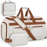 Convertible Garment Duffel Bags for Travel - Carry on Garment Duffle with Toiletry Bag Storage Bag Large Travel Duffel Bag 2 in 1 Hanging Suit Bag Weekender Bag for Men Women 3pcs Set