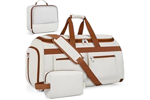 IBFUN Convertible Garment Duffel Bags for Travel - Carry on Garment Duffle with Toiletry Bag Storage Bag Large Travel Duffel Bag 2 in 1 Hanging Suit Bag Weekender Bag for Men Women 3pcs Set