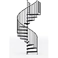 Reroute 36"H Platform 2 Rails Spiral Stair Kit, 60" Dia, 12'H, Vinyl Handrail, Unassembled
