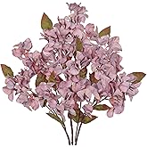 Briful Bougainvillea Artificial Flowers 5 Pack 27.5" Fake Bougainvillea Floral Stems Realistic Silk Flower Arrangements for Home Weddings Parties Table Vase Centerpiece Decor(Taro Purple)