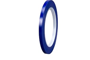 3M Vinyl Tape 471+, 1/4 in x 36 yd, Indigo, 1 Roll, Fine Line Tape for Paint Masking Striping, Color Separation and Complex Designs, High-Temperature, Stretch