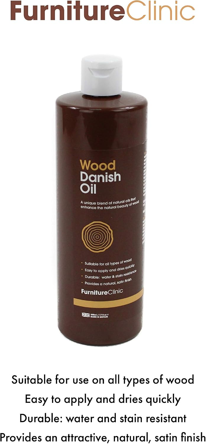 Furniture Clinic Danish Oil for Wood, Premium Finishing Oil to Enhance The Natural Beauty of Oak - Image 3