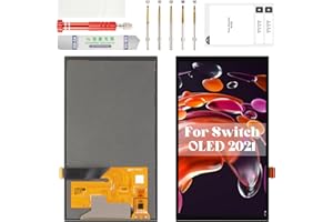 BEXUPULL for Switch OLED Screen 2021 for Switch OLED Digitizer LCD for Nintendo Switch OLED Screen Replacement Touch Display Assembly Kits 7" Black