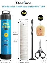 Realure 5M Pva Mesh Kit with Scissors 18/25/37/44mm Wide Mesh Fishing Bait view 2