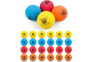 Pandahero 24-Pack Mini Knee Hockey Balls for Indoor Play – Soft Foam Balls for Floor Hockey & Mini Sticks – Birthday Gifts fo