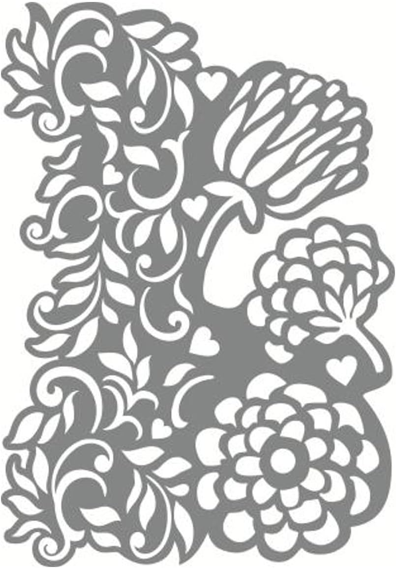 Pronty Art Craft Mask Stencil A4 (8.27 × 11.69 Inches) - Flower Flourish