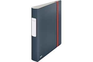 Leitz 180 Active Lever Arch File, 350 Sheet Capacity, 65 mm Spine, Cosy Range, A4, Velvet Grey, 10390089