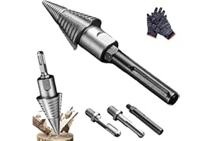 WRSFXV Firewood Drill Bit Wood Splitter Drill Bit, 2025 Upgraded Firewood Log Splitter, Wood Splitting Tools Square/SDS/Max Shank Drill Bits, Split Drilling Tool Firewoods Chopper (C)