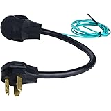 1.5FT Dryer Adapter Cord 3-Prong N10-30P Dryer Plug to 4-Prong Dryer N14-30R Connector Adapter 30 AMP.