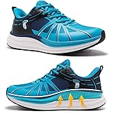 Men's Orthopedic Road Running Shoes: Comfortable Casual Arch Support Plantar Fasciitis Orthotic Sport Sneakers, Supportive Athletic Tennis Working Walking Shoes for Foot Heel and Pain Relief