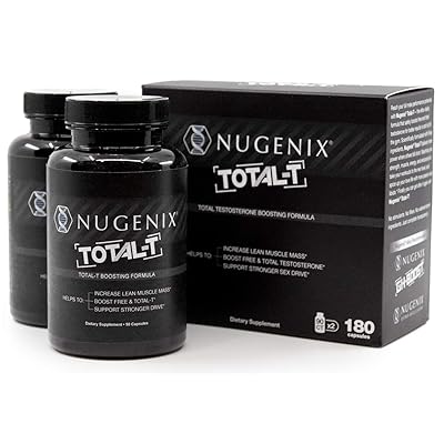 Nugenix Total-T - Total Testosterone Booster for Men - High Bioavailability Testosterone Boosting Ingredients - 180 Count