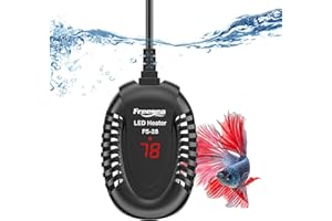 FREESEA Aquarium Fish Tank Heater: 75W Small Submersible Turtle Heater with Adjustable Temperature External Controller for Betta | Saltwater | Freshwater | 5-15 Gallon