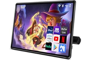 AINAVI 13.5 Inch Android 11 Car Headrest Monitor Screen,Car Tablet TV Support Touchscreen WiFi Bluetooth Wireless Airplay Mirror Link HDMI SD USB Car Video Player (13.5" 2G Ram+32G ROM(1*pc))