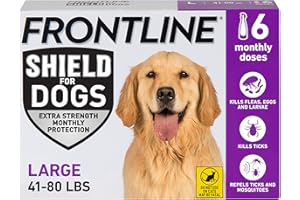 FRONTLINE Shield Flea & Tick Treatment for Large Dogs 41-80 lbs. Count of 6