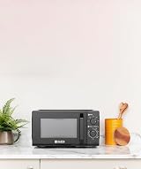 Haden 17L Black Microwave Oven 700W 5 Power Levels Defrost Manual controls view 6