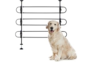 PetSafe Happy Ride Metal Dog Barrier - Adjusts to Fit Your Vehicle - Keeps Pets Off Passenger Seats - Sturdy Construction