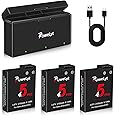 PoweLyt Osmo 360/Action 6/5 Pro/4/3 Battery 2 Packs 3.87V 2100mAh Osmo Action 5 Pro Batteries and 3 Channels Charging Station