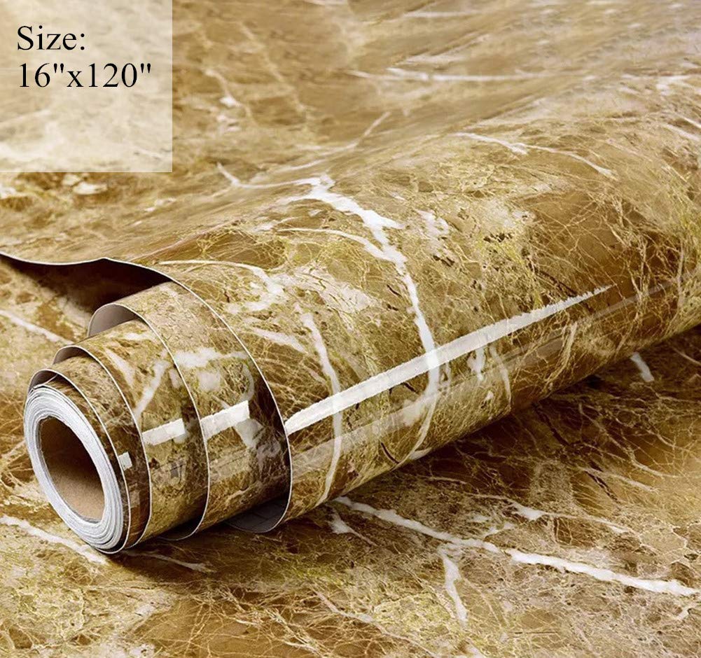 Buy Decormax Marble Light Brown Wallpaper Peel and Stick Removable