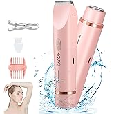 XYOUWEI Electric Shaver for Women, 2 in 1 Bikini Trimmer, USB Rechargeable Electric Razors Body Hair Trimmer for Face Leg Bikini Underarm Arm