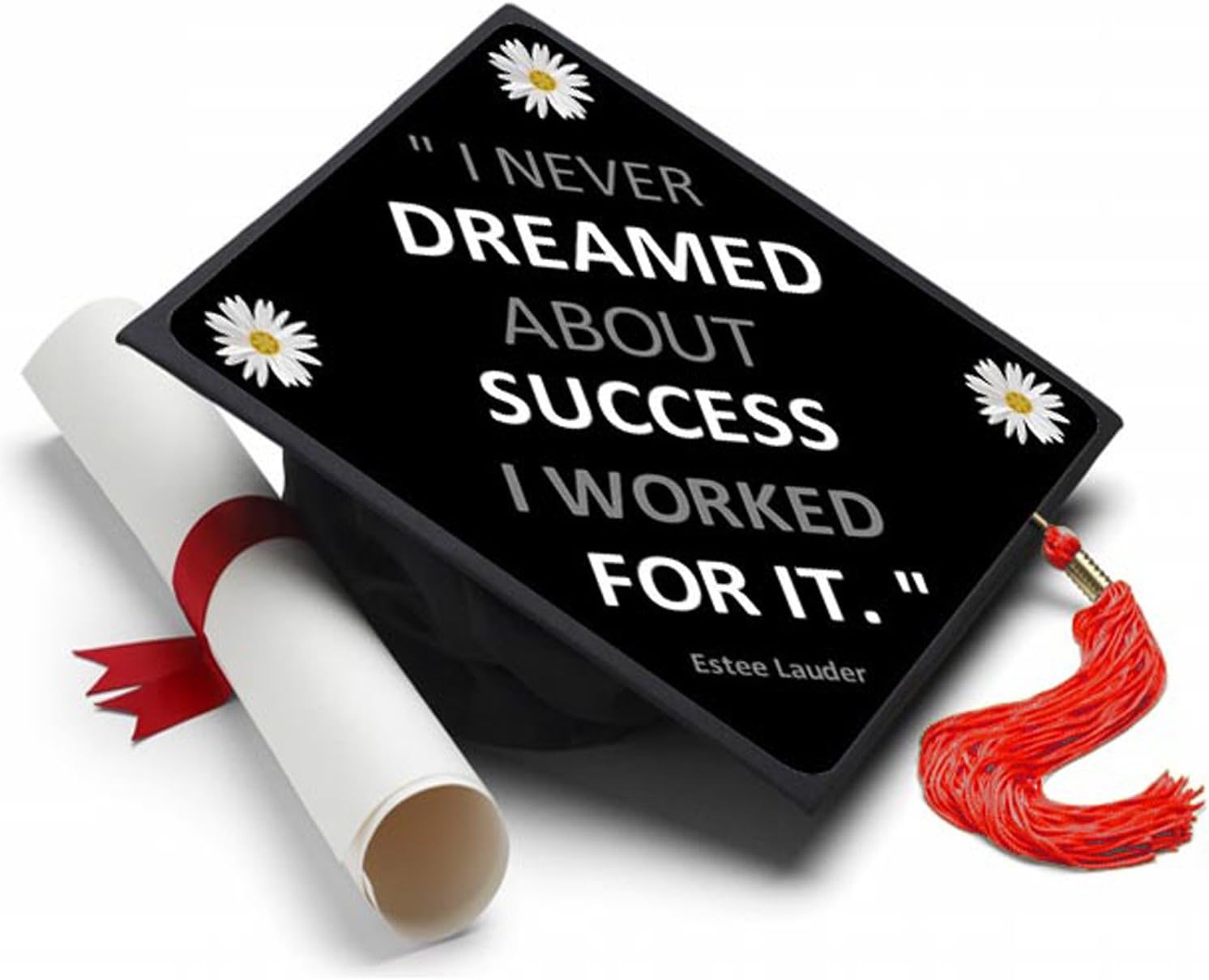 Tassel Toppers Dreamed About Success Graduation Cap Decorated Grad Caps - Decorating Kits