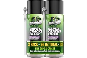 Sprayman Gaps and Cracks Filler Foam - Polyurethane Expanding Foam Sealant for Insulating Doors & Windows, Waterproof & Paintable, Straw Use - 12oz, 2 Pack